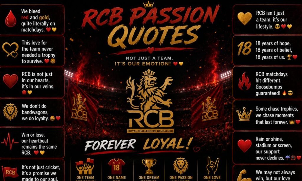 RCB Psssion quotes