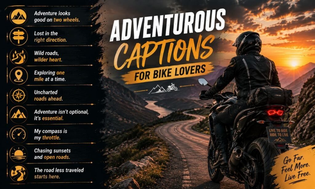 Adventurous Captions for Bike Lovers