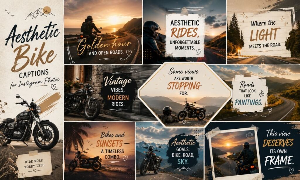 Aesthetic Bike Captions for Instagram Photos