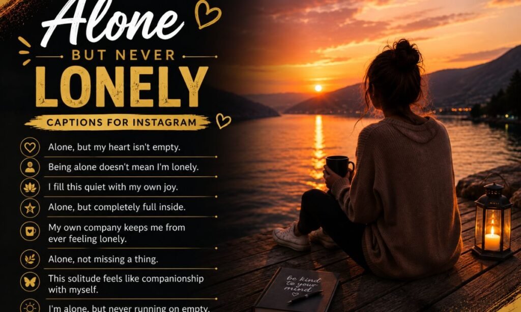 Alone But Never Lonely Captions