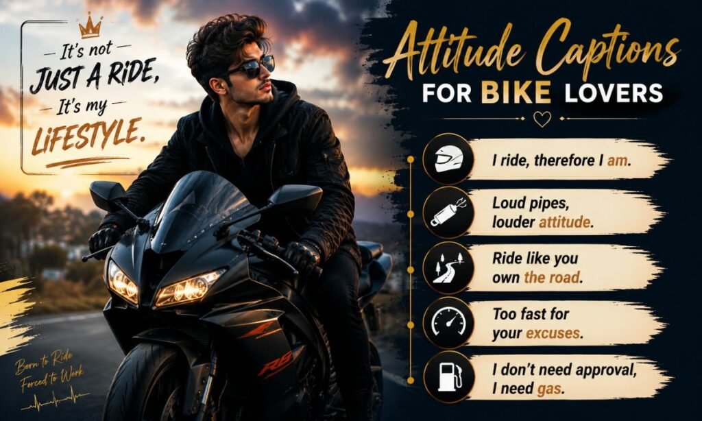 Attitude Captions for Bike Lovers