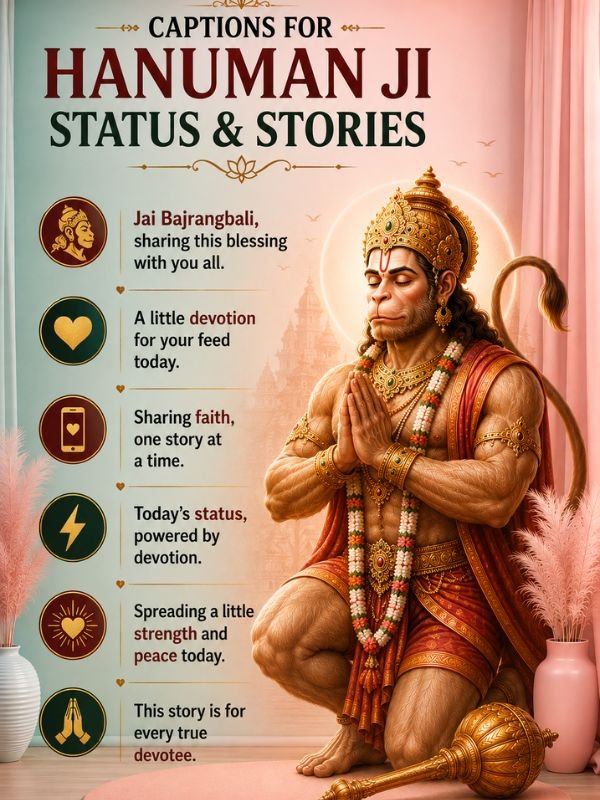 Captions for Hanuman Ji Status and Stories