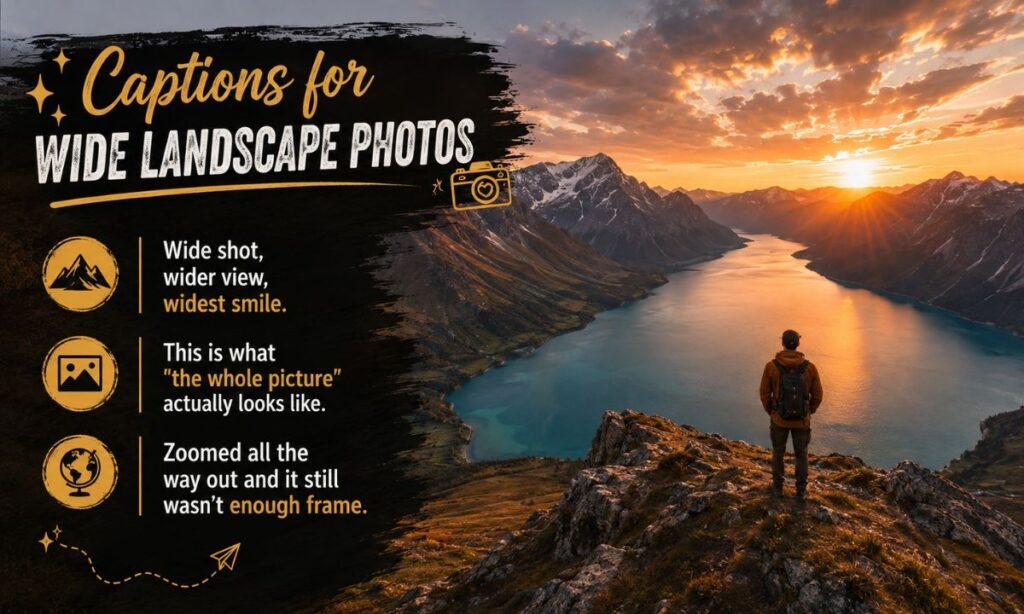 Captions for Wide Landscape Photos