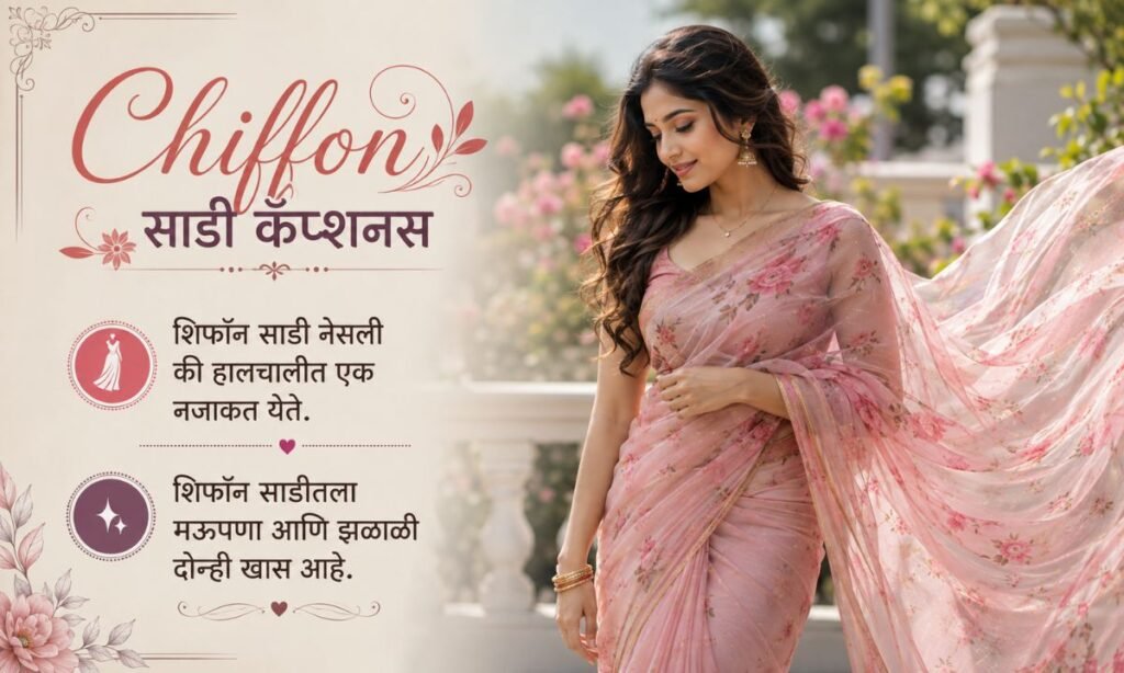 Chiffon Saree Captions