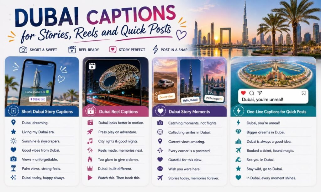 Dubai Captions for Stories Reels and Quick Posts