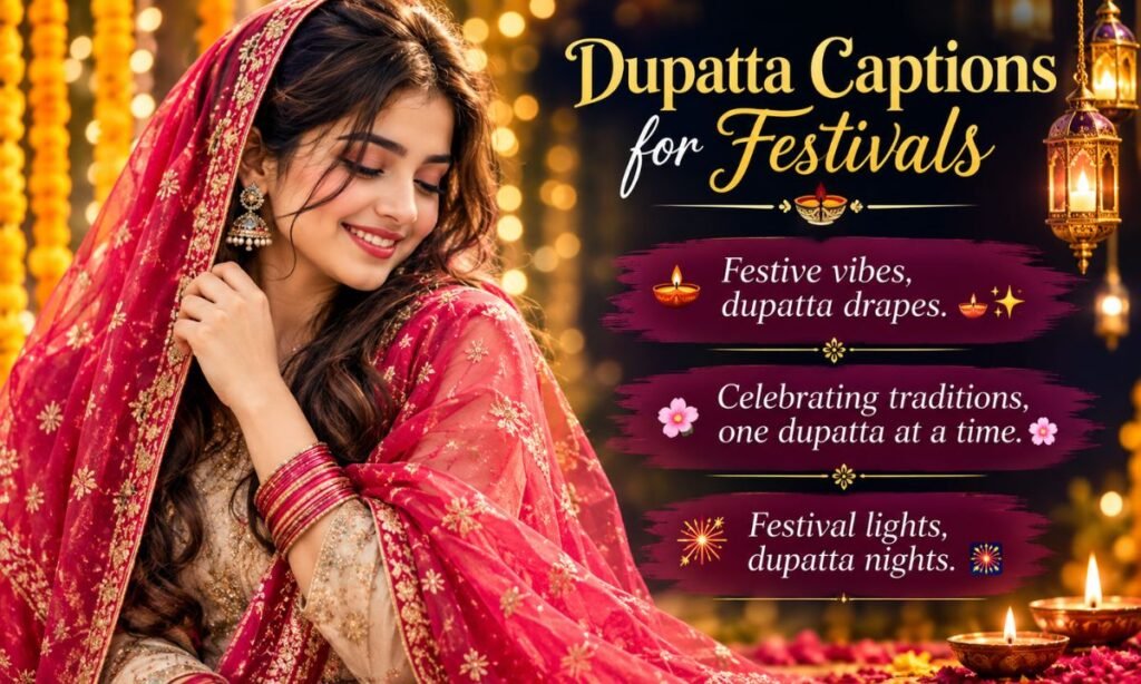 Dupatta Captions for festival