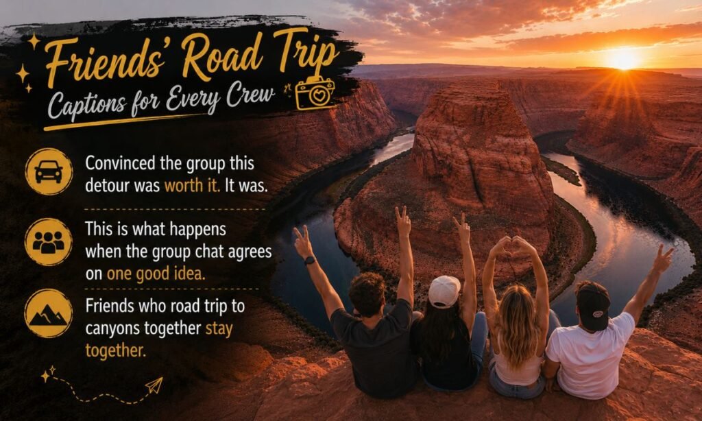 Friends Road Trip Captions