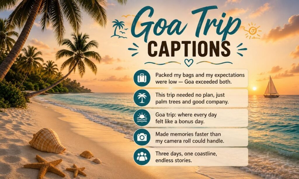 GOA Trip Captions