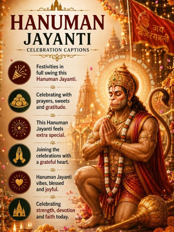 Hanuman Jayanti Celebration Captions