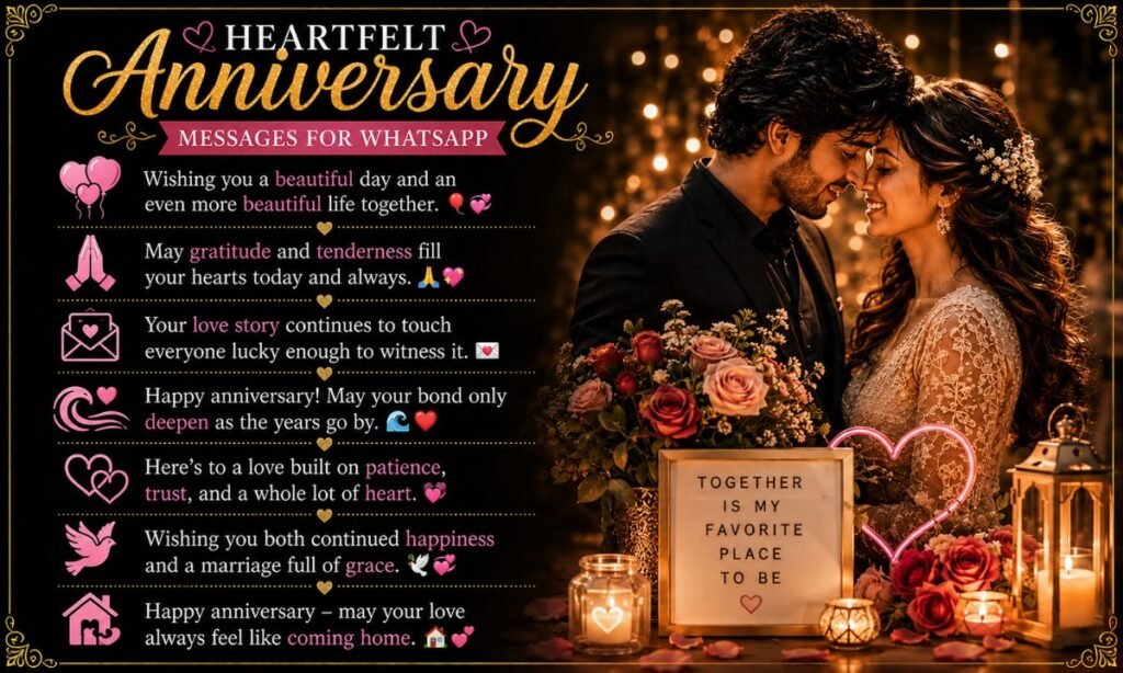 Heartfelt Anniversary Messages for WhatsApp