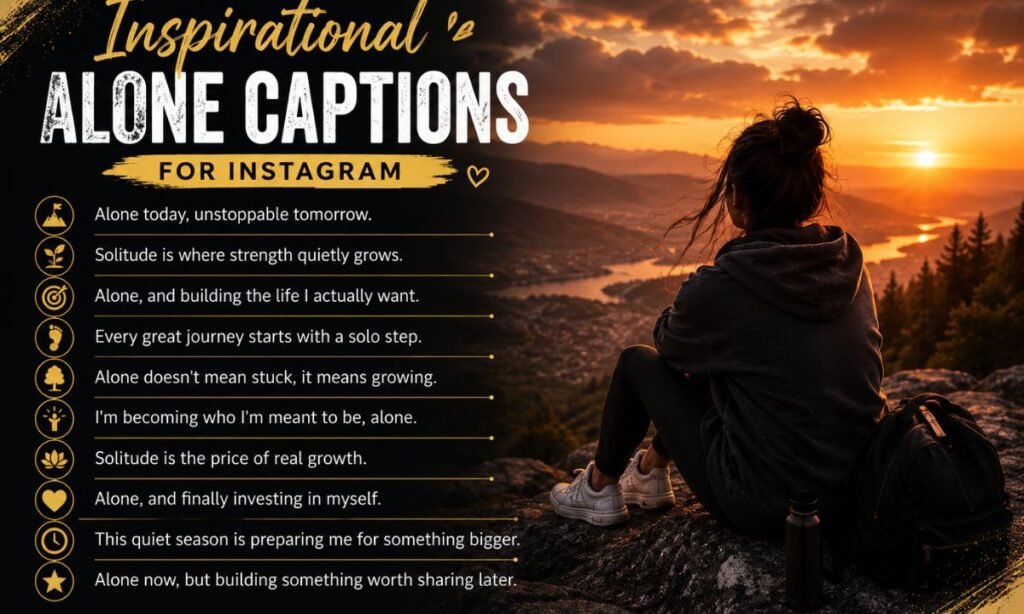 Inspirational Alone Captions for Instagram