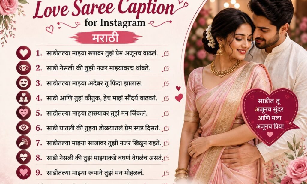 Love Saree Caption for Instagram in Marathi