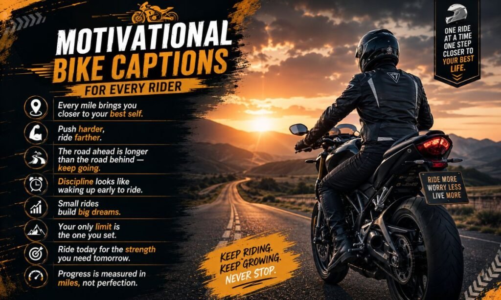 Motivational Bike Captions for Every Rider