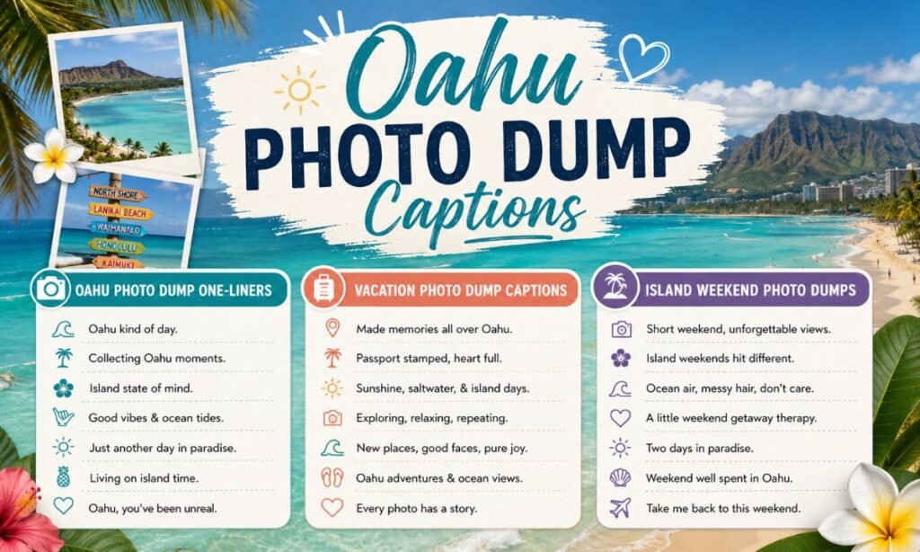 Oahu Photo Dump Captions