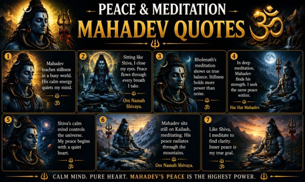 Peace and Meditation Mahadev quotes
