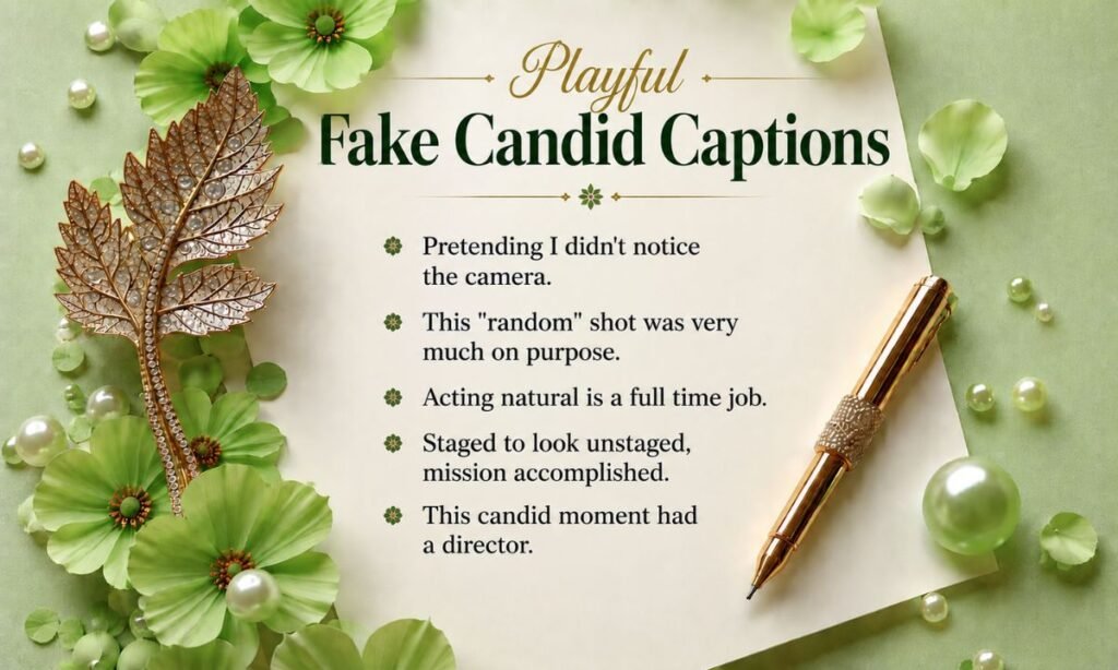 Playful Fake Candid Captions