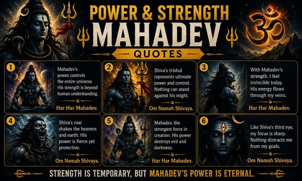 Power and strength Mahadev quotes