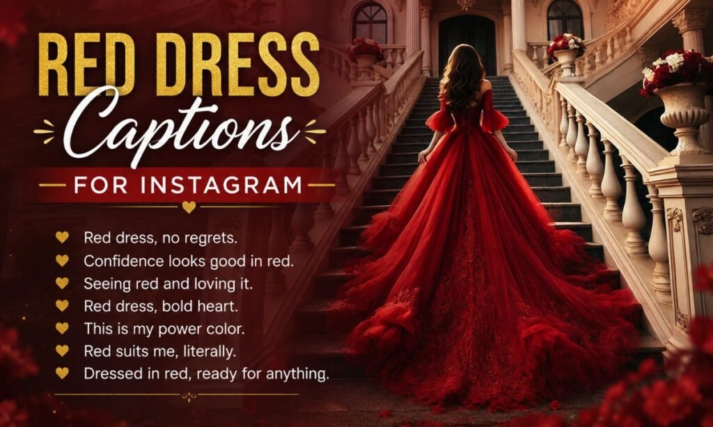 _Red Dress Caption for Instagram