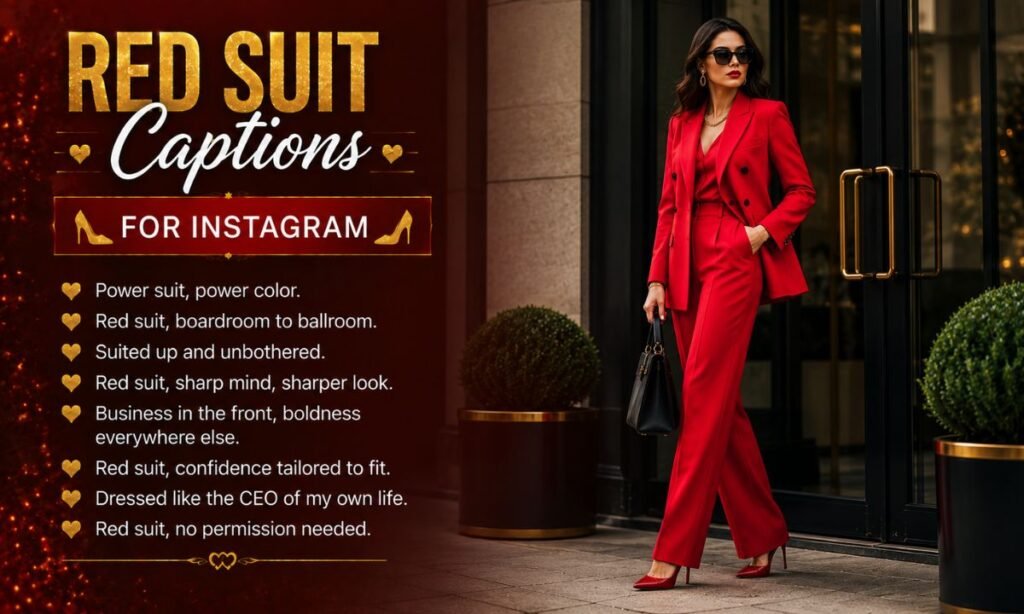 Red Suit Captions for Instagram