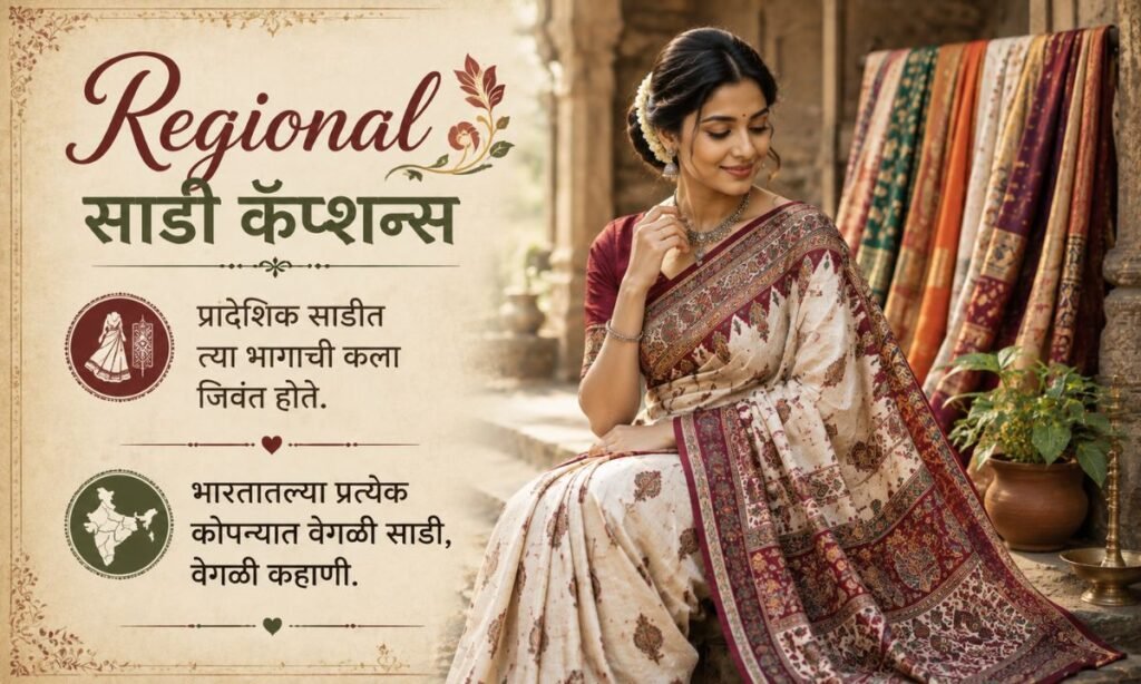 Regional Saree Captions