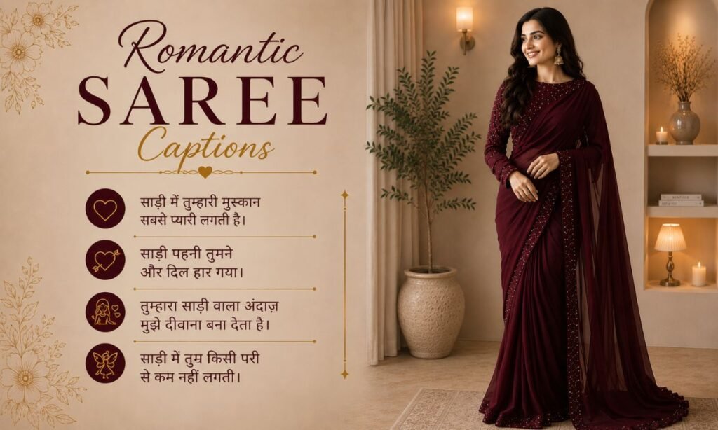 Romantic Saree Captions