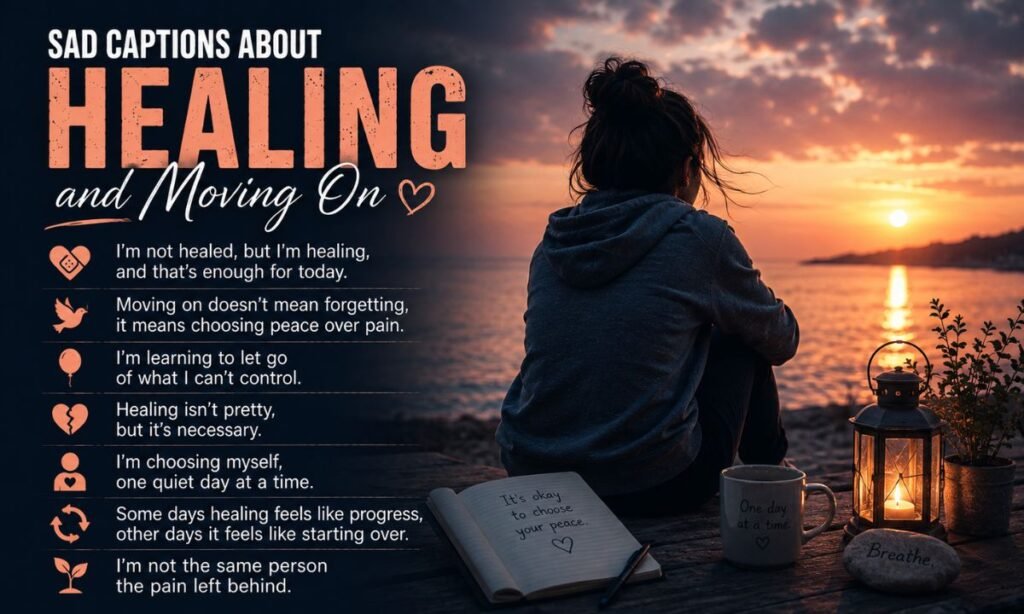 Sad Captions About Healing and Moving On