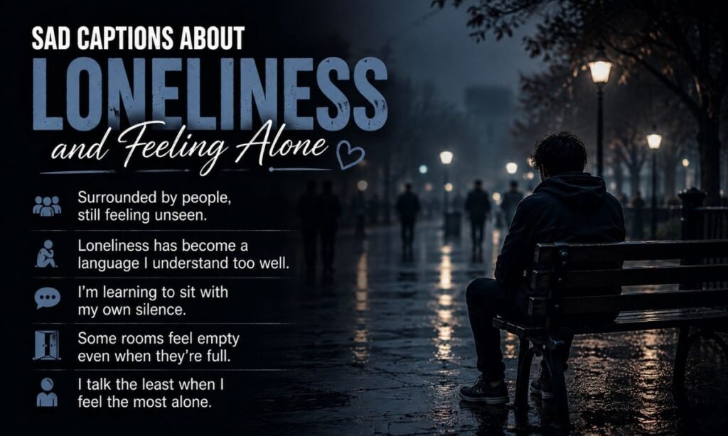 Sad Captions About Loneliness and Feeling Alone