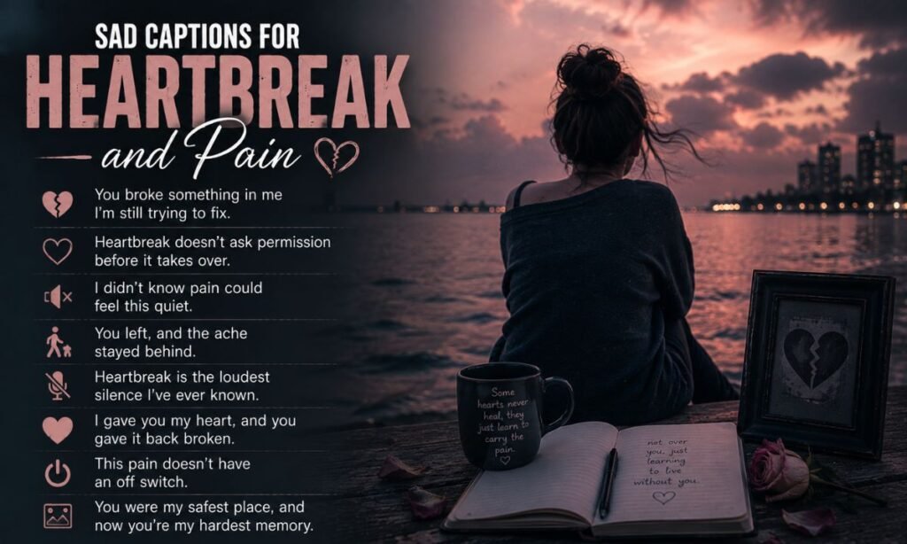 Sad Captions for Heartbreak and Pain