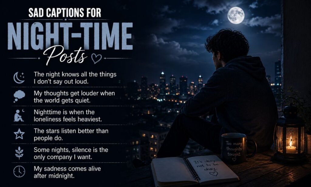 Sad Captions for Night-Time Posts