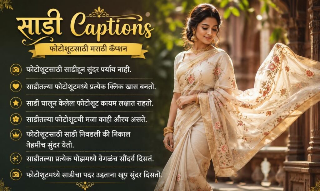Saree Captions in Marathi for Photoshoots