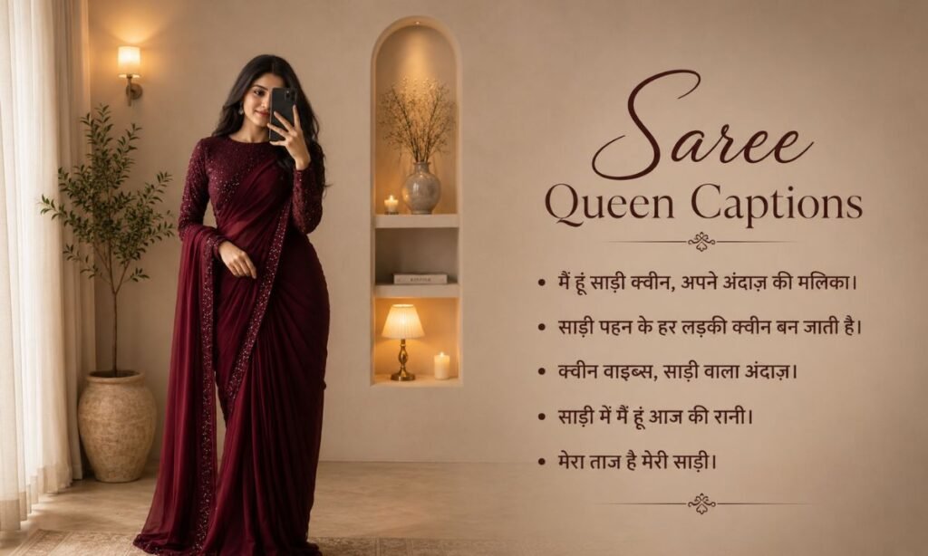 Saree Queen Captions