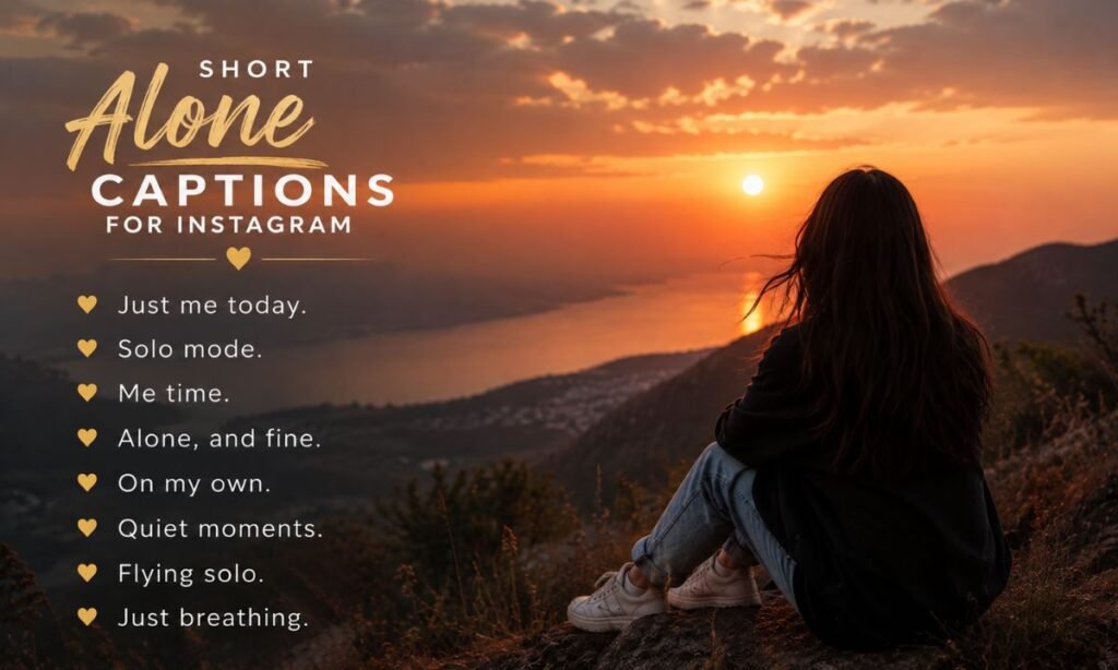 Short Alone Captions for Instagram