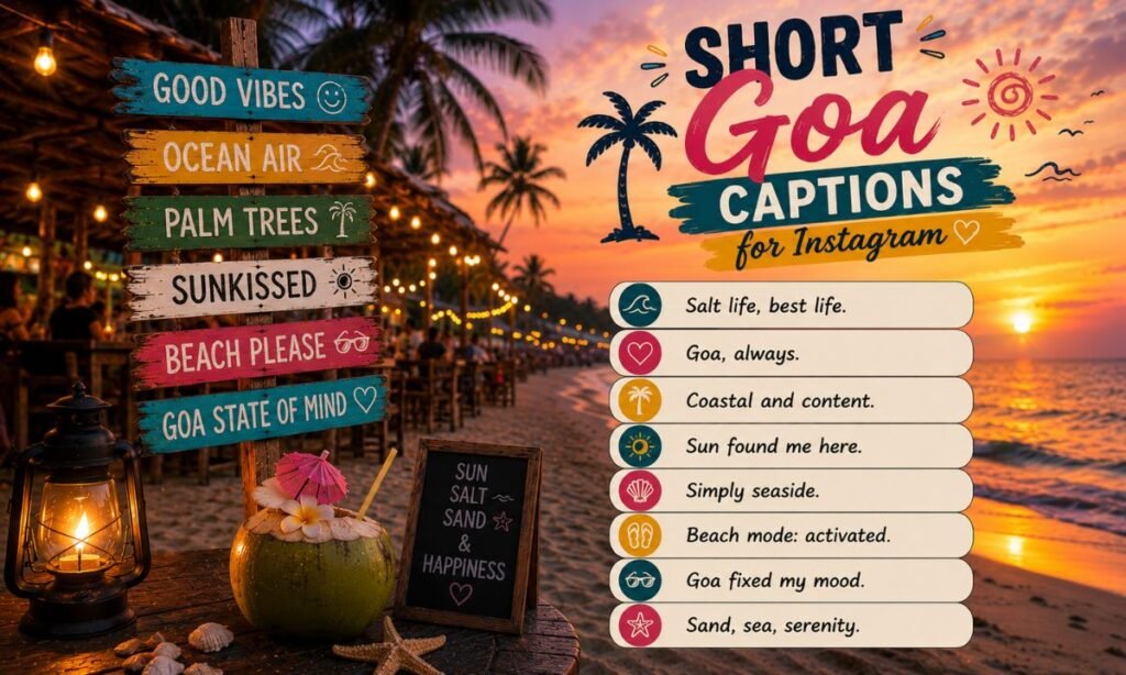 Short GOA Captions For Instagram