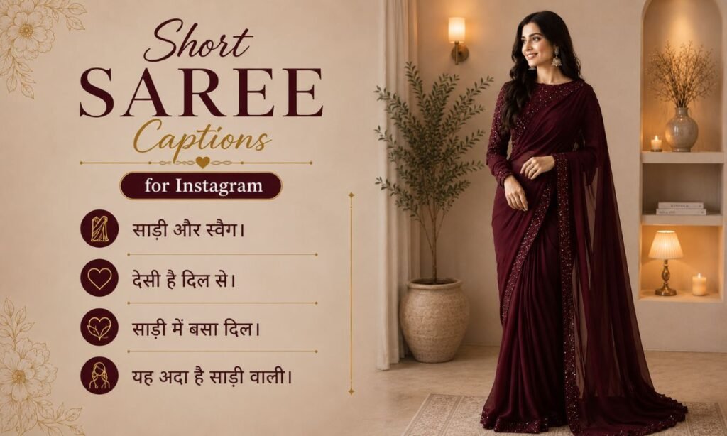 Short Saree Captions for Instagram