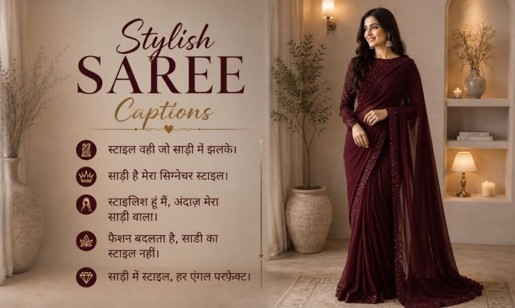Stylish Saree Captions