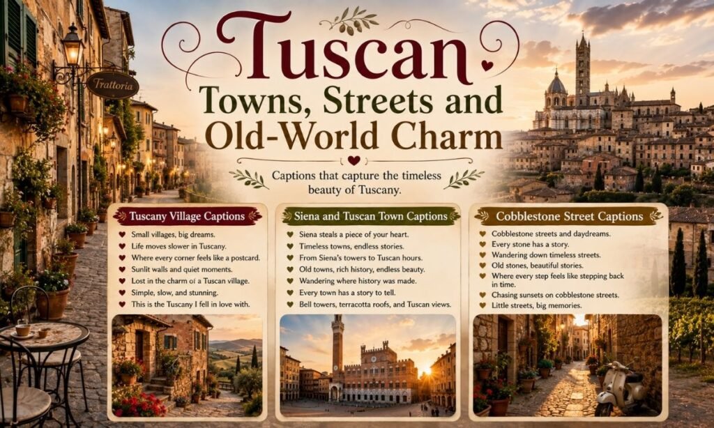 Tuscan Towns Streets and Old World Charm