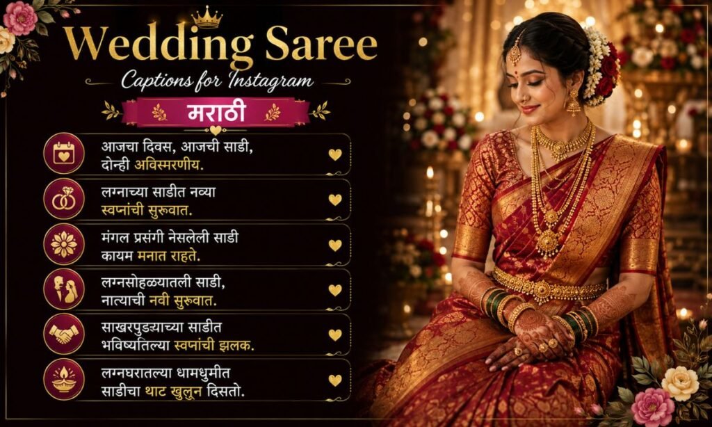 Wedding Saree Captions for Instagram