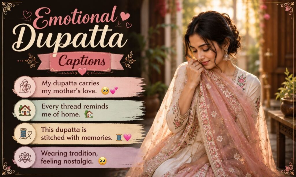 emotional Dupatta Captions