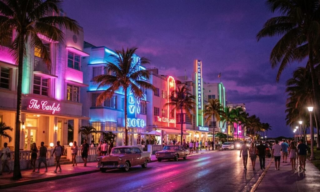 Aesthetic Miami Night Captions
