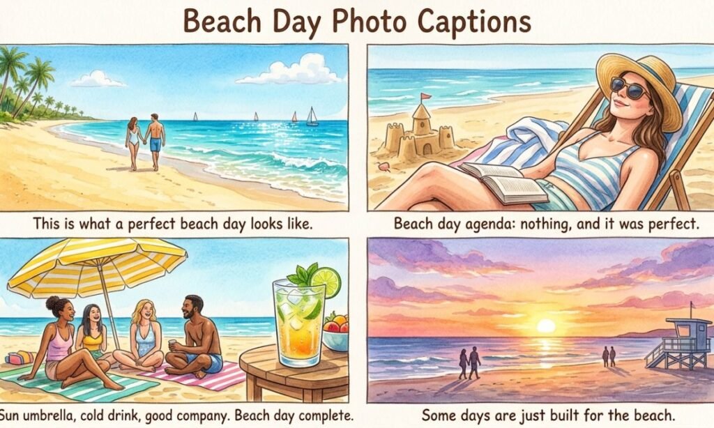 Beach Day Photo Captions