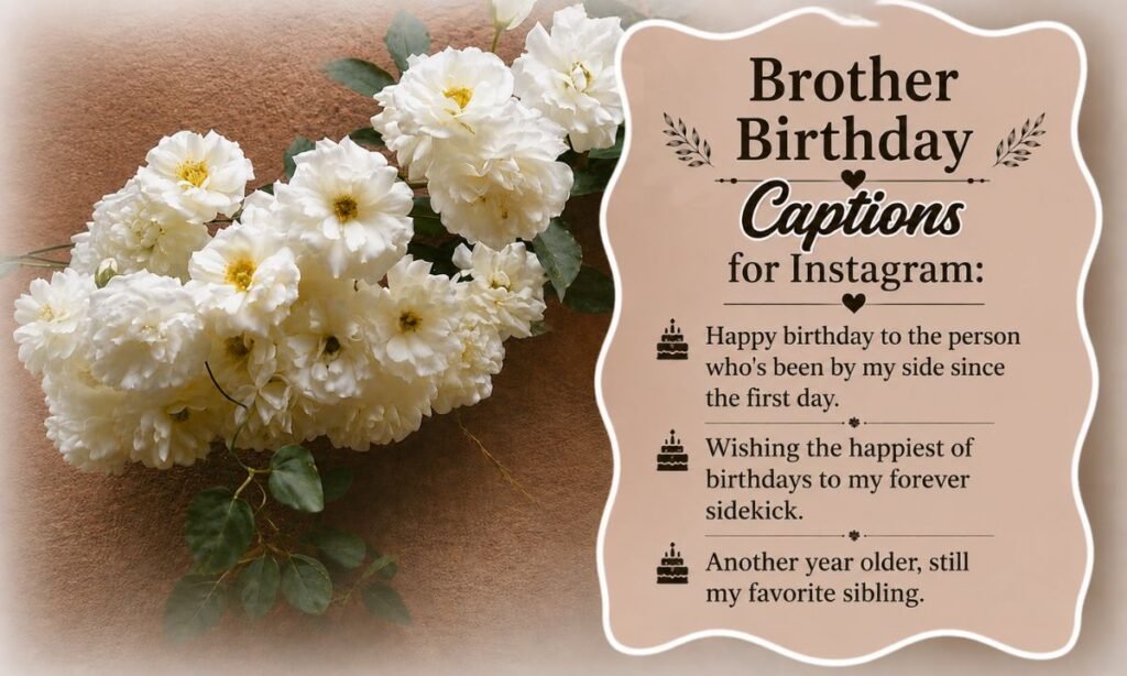 Brother Birthday Captions for Instagram