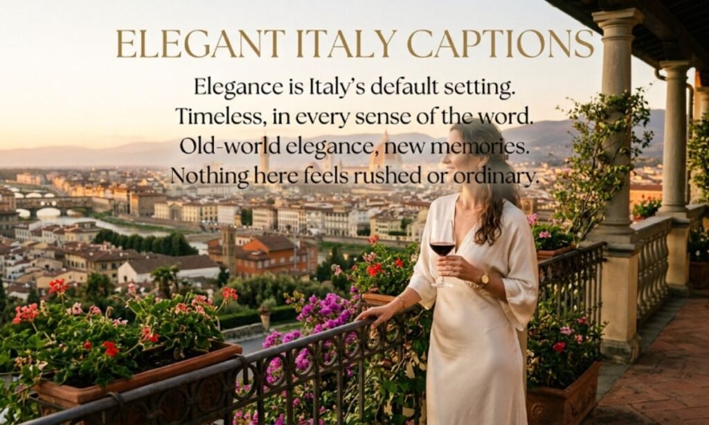 Elegant Italy Captions
