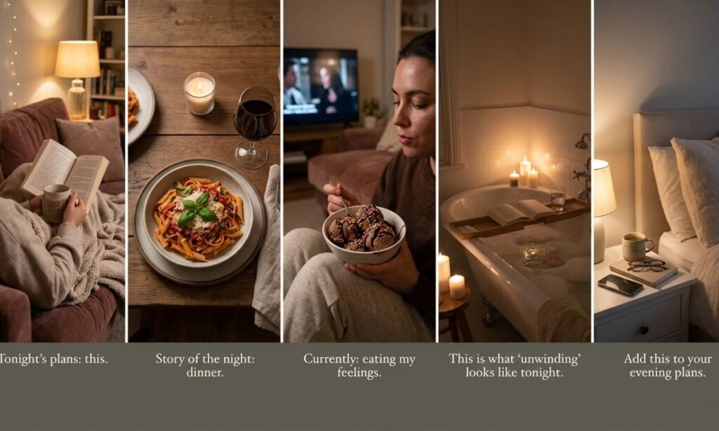 Evening Story Captions