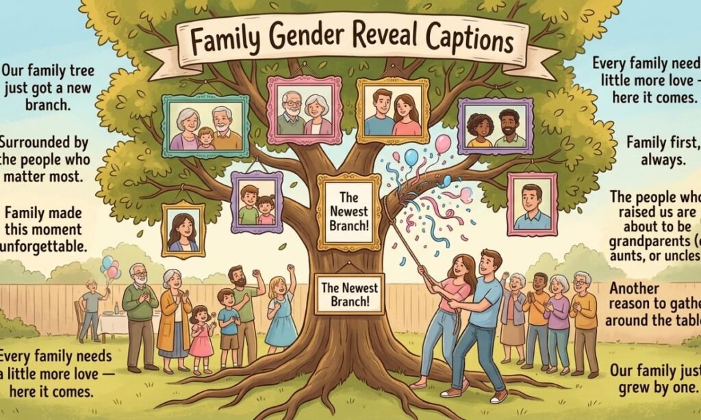 Family Gender Reveal Captions