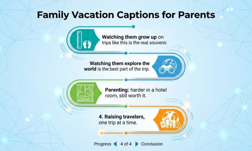 Family Vacation Captions for Parents