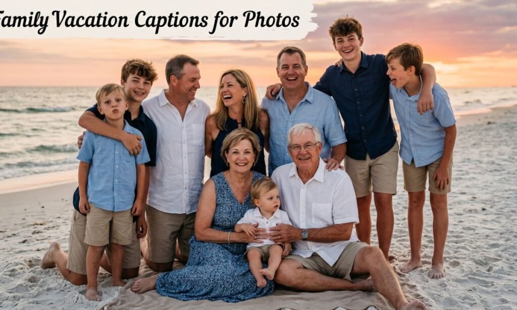 Family Vacation Captions for Photos