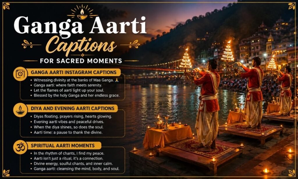 Ganga Aarti Captions for Sacred Moments