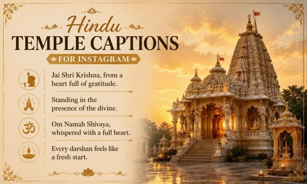 Hindu Temple Captions for Instagram
