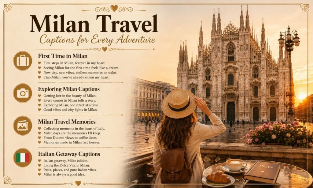 Milan Travel Captions for Every Adventure