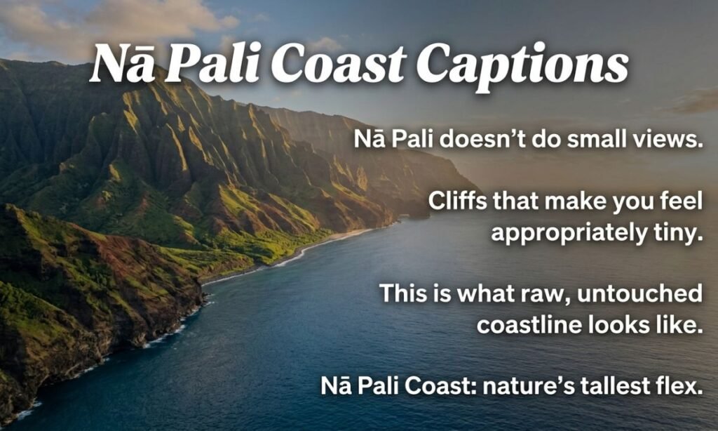 Na Pali Coast Captions